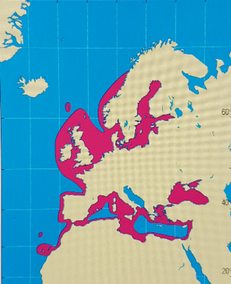 Carte de répartition Barbue